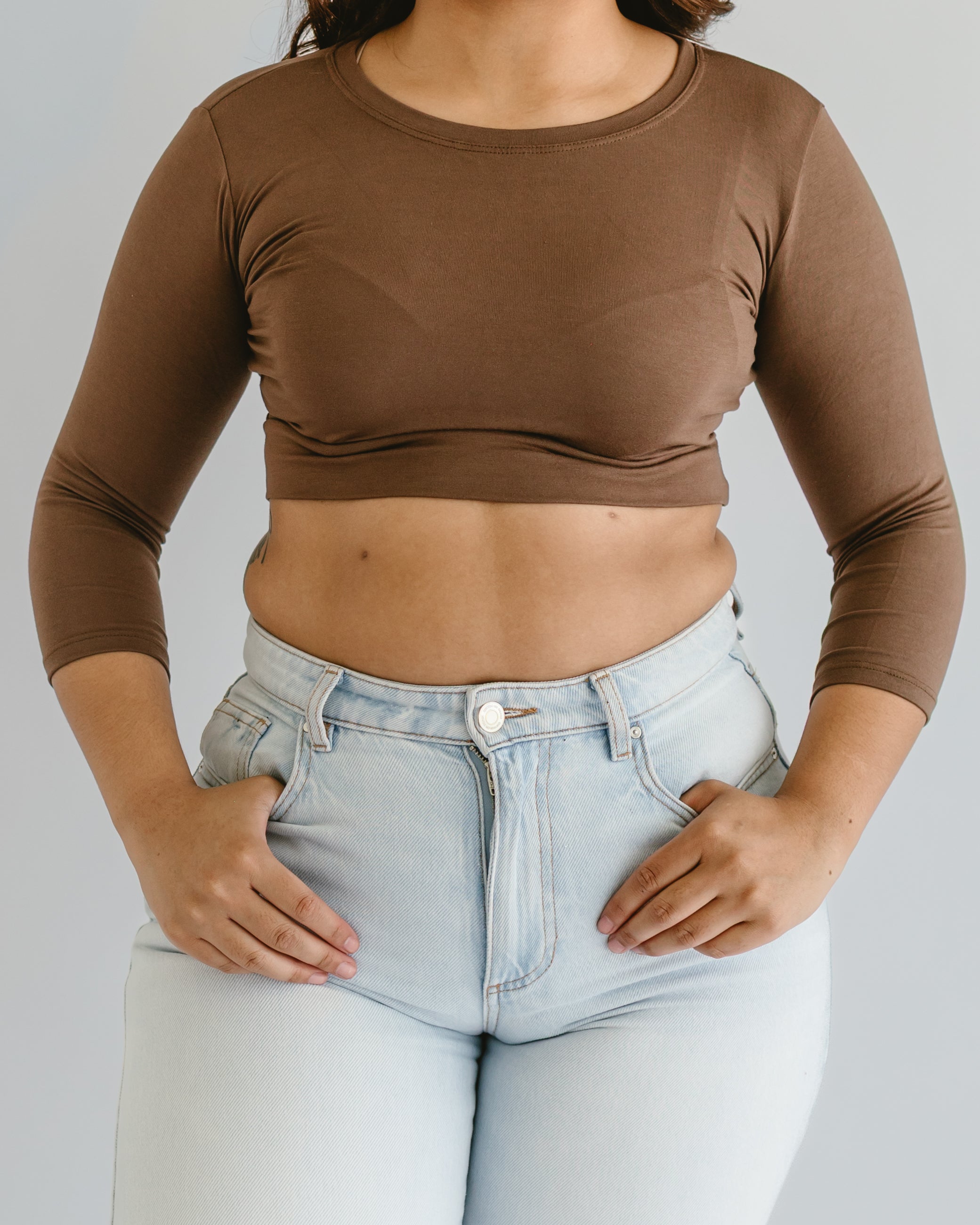 Crew Neck 3/4 Sleeve Halftee