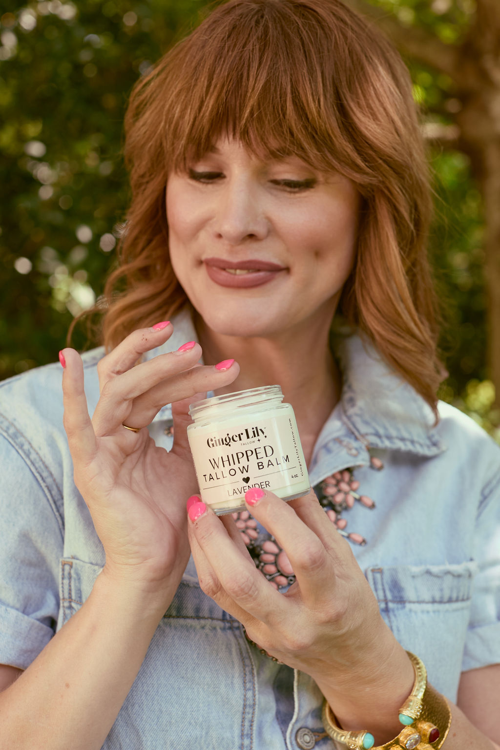 Organic Whipped Tallow Face & Body Balm by Ginger Lily Tallow - grass-fed beef tallow balm with avocado oil