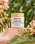Organic Whipped Tallow Face & Body Balm by Ginger Lily Tallow - grass-fed beef tallow balm with avocado oil