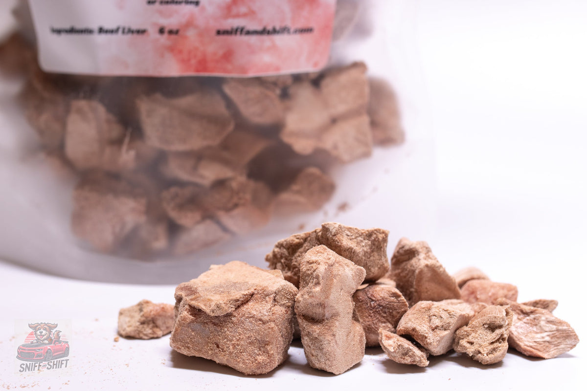Freeze-dried beef liver dog treats by Sniff and Shift — single ingredient (3)