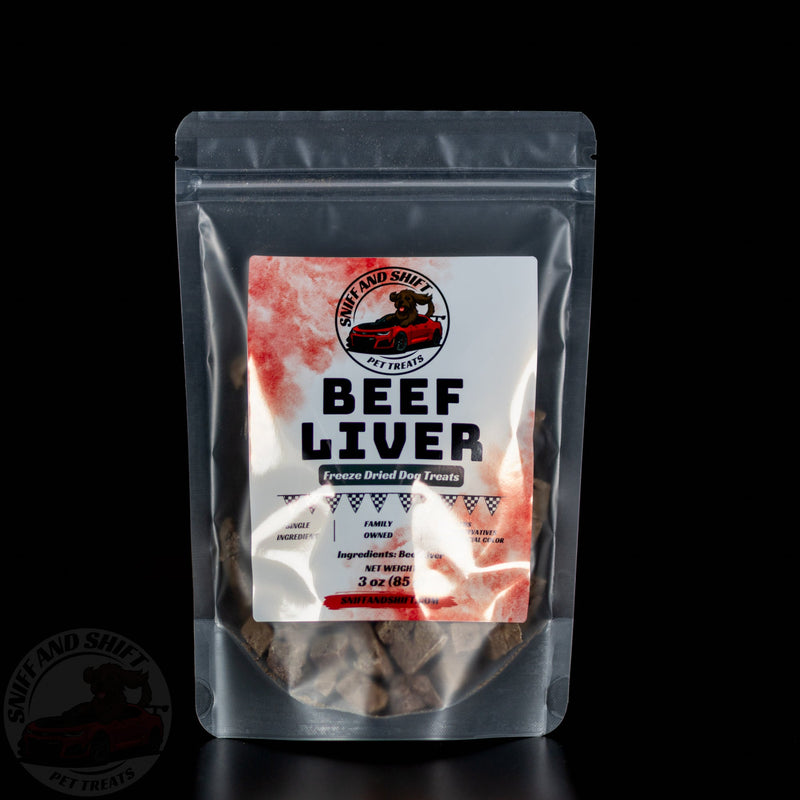 Freeze-dried beef liver dog treats by Sniff and Shift — single ingredient