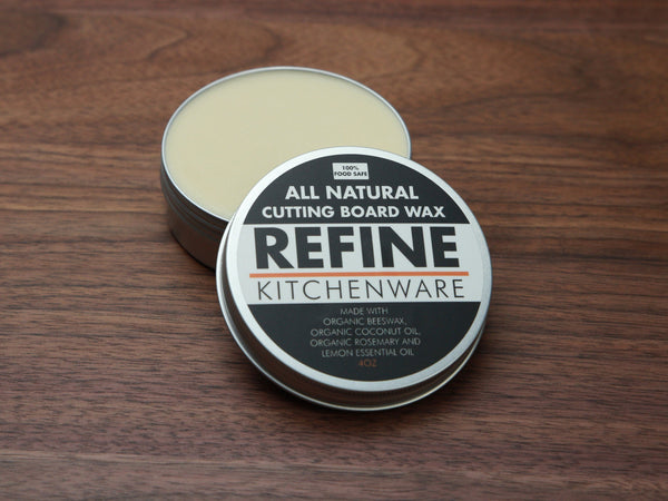 Cutting board wax by Refine Kitchenware — organic beeswax and coconut oil