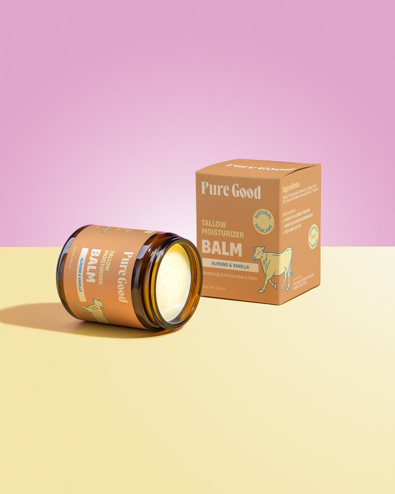 Almond & Vanilla Tallow Balm by Pure Good LLC — small-batch balm