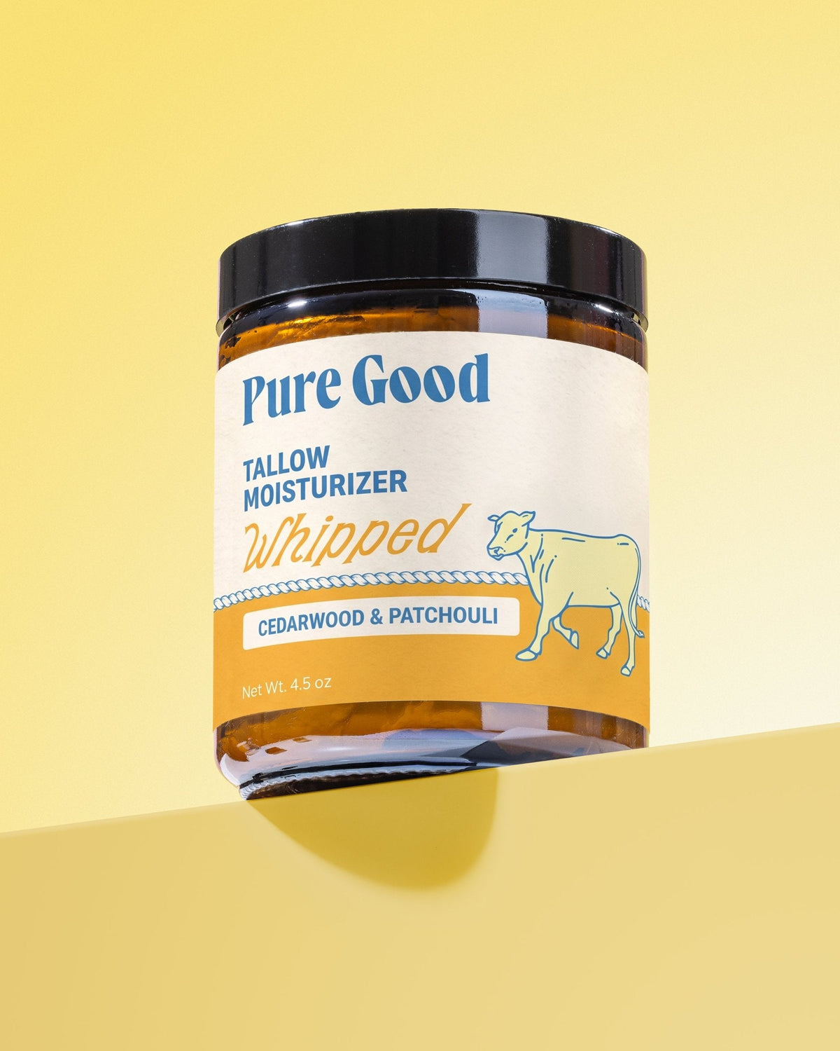 Cedarwood & Patchouli Whipped Tallow by Pure Good LLC - grass-fed tallow balm with cedarwood, patchouli, bergamot and orange